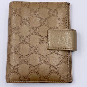 Authentic Gucci GG Golden Brown 6-ring Agenda